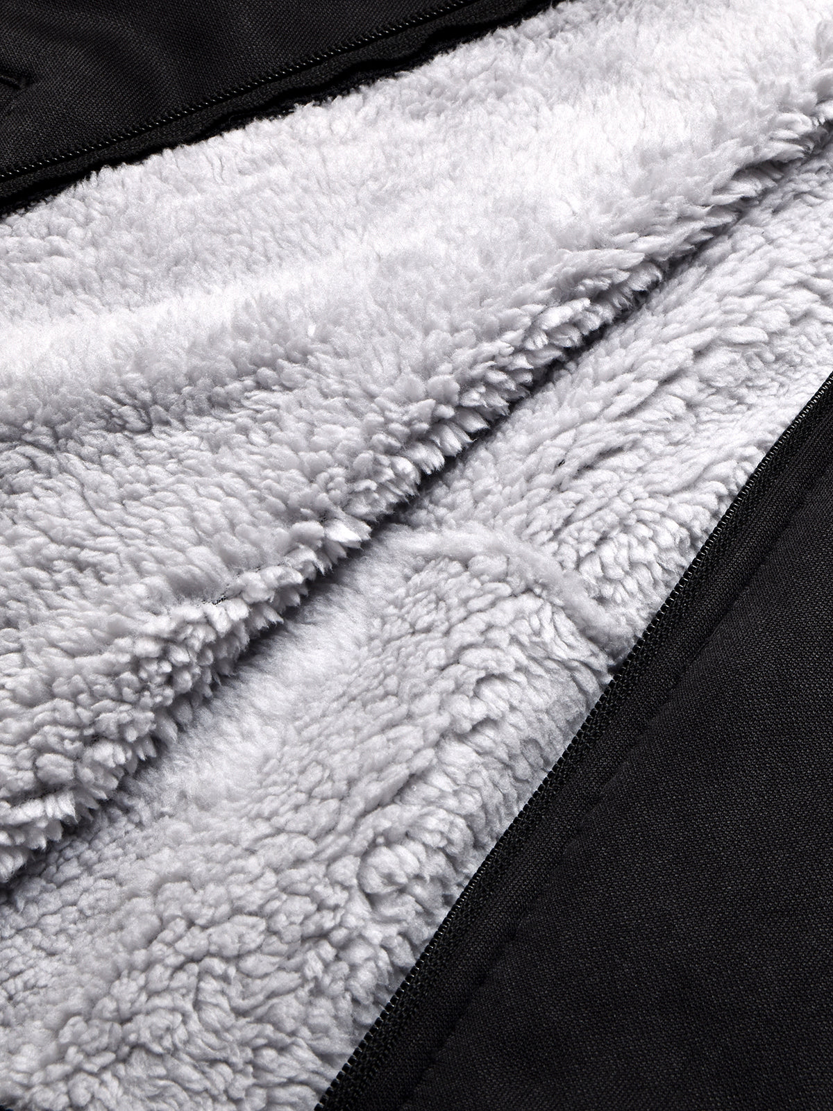 Louis Vicaci Zipper Fur Bomber Jacket For Men-Black-BR1010