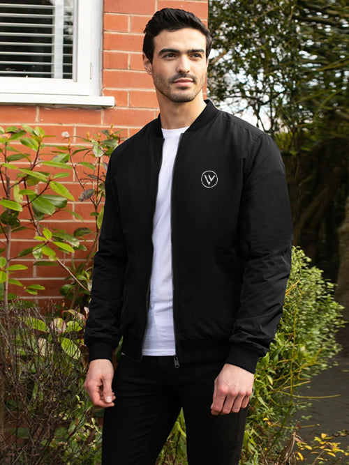 Louis Vicaci Zipper Fur Bomber Jacket For Men-Black-BR1010