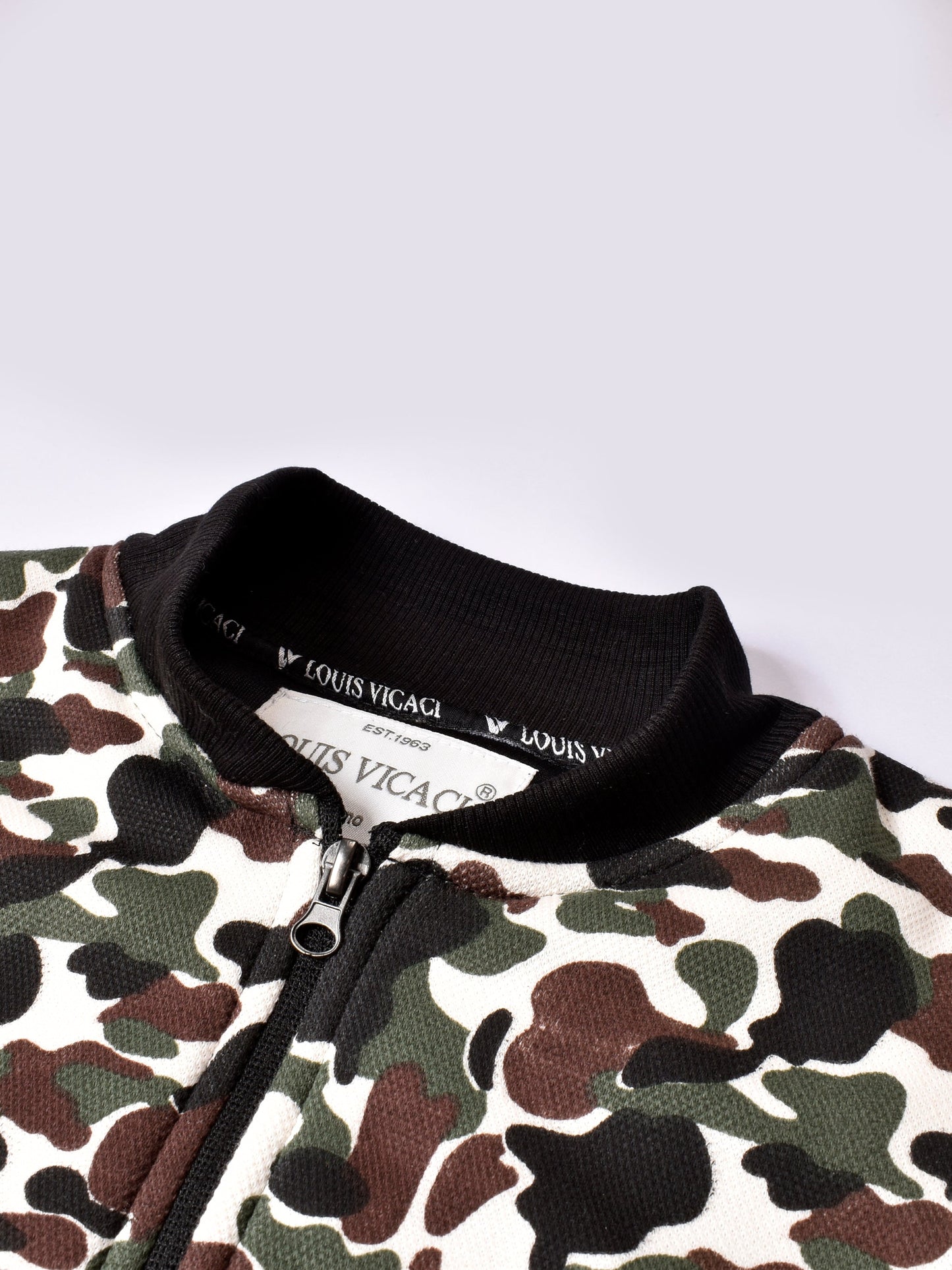 Louis Vicaci Fur Zipper Bomber Jacket For Men-Camouflage-RT1494