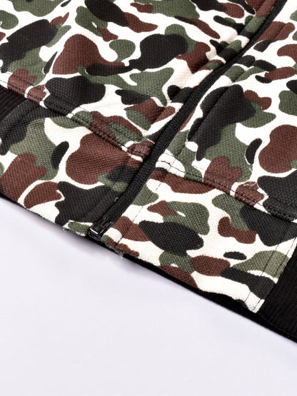 Louis Vicaci Fur Zipper Bomber Jacket For Men-Camouflage-RT1494