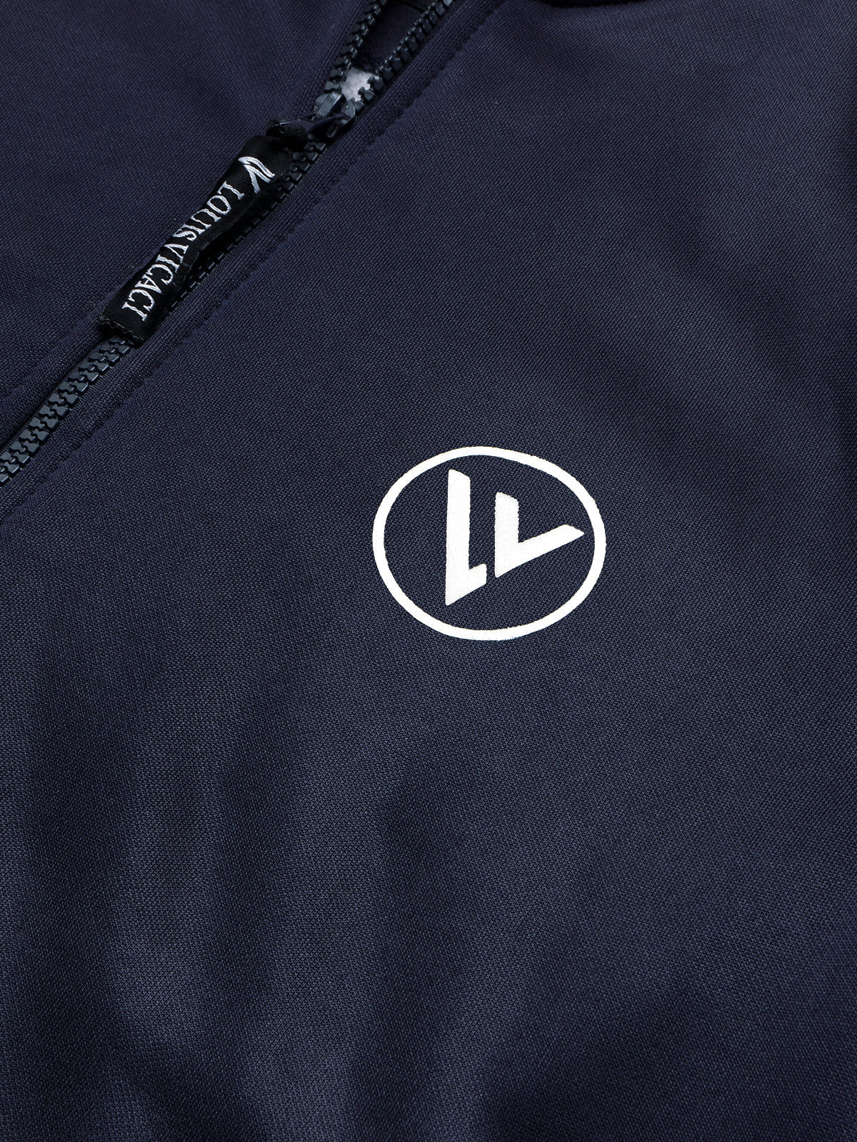 Louis Vicaci Zipper Fur Bomber Jacket For Men-Navy-BR1034