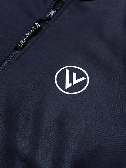 Louis Vicaci Zipper Fur Bomber Jacket For Men-Navy-BR1034