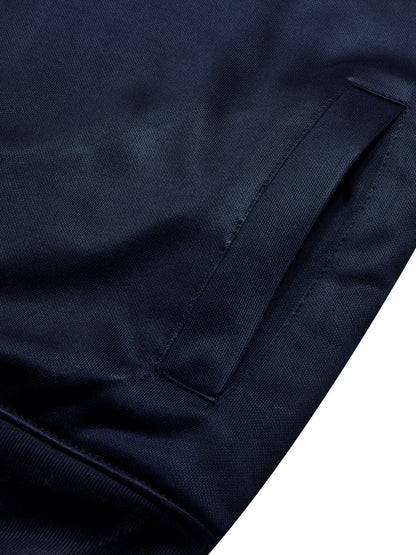 Louis Vicaci Zipper Fur Bomber Jacket For Men-Navy-BR1034