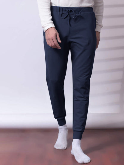 NXT Fleece Jogger Sweatpant For Men-Navy Blue-BR14552