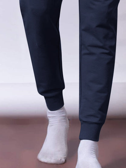 NXT Fleece Jogger Sweatpant For Men-Navy Blue-BR14552