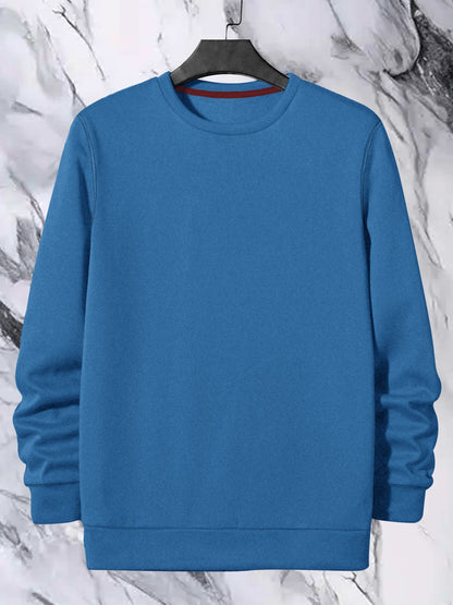 Upgrade Fashion Terry Fleece Funky Style Sweatshirt For Men-Cyan Blue-BR14512